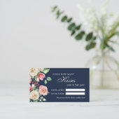 バラネイビーブルー何人のキスシャワーゲームカード プレイスカード (スタンド正面)