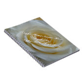 バラノートをパーソナライズするロマンチックな白いバラの本 ノートブック (右側)