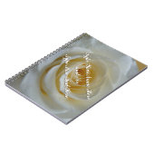 バラノートをパーソナライズするロマンチックな白いバラの本 ノートブック (左側)