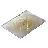 バラノートをパーソナライズするロマンチックな白いバラの本 ノートブック (左側)