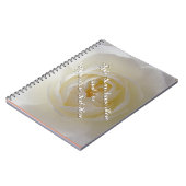 バラノートをパーソナライズするロマンチックな白いバラの本 ノートブック (左側)