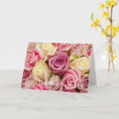 バラノートカードテンプレート カード (黄色い花)