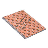 バラノートパーソナライズロマンチックピーチバラ本 ノートブック (右側)