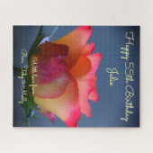 バラハッピーバースデーパーソナル化可能なジグソーパズル ジグソーパズル (横)