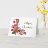 バラハッピーバースデー! カード (黄色い花)