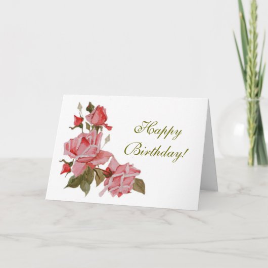 バラハッピーバースデー! カード (正面)
