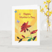 バラハッピーマザーズデイ カード (黄色い花)