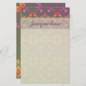 バラハートと梅文具 便箋 (正面/裏面)