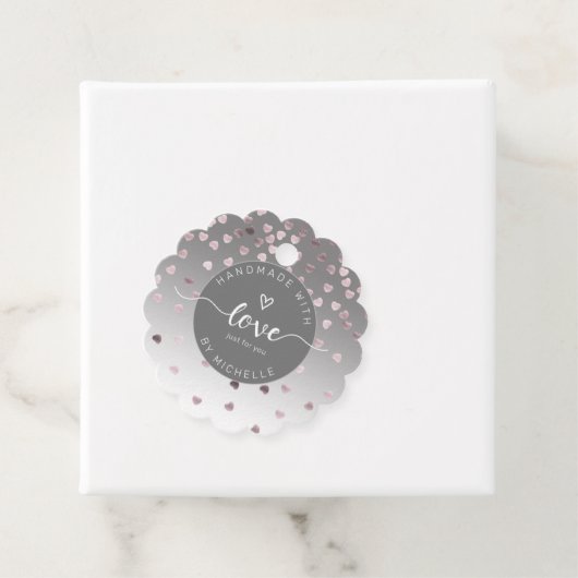 バラハートはラブモノグラムで手作り フェイバータグ (インサイチュ)