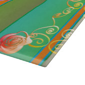 バラハートアプリコット&グリーンカッティングボード カッティングボード (角)