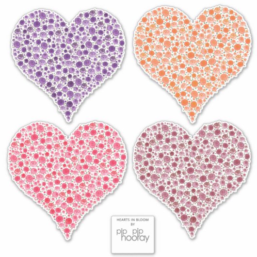 バラハートインフル開花ビニールカー防水 シール (正面)