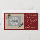 バラハートウェディング日付写真を保存 セーブザデート (正面)