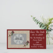 バラハートウェディング日付写真を保存 セーブザデート (スタンド正面)