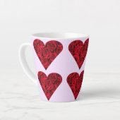 バラハートオンピンクラテマグカップ カフェラテマグ (左アングル)