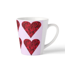 バラハートオンピンクラテマグカップ