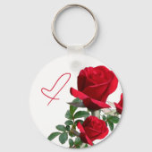 バラハートキーリング結婚式の引き出物 キーホルダー (正面)