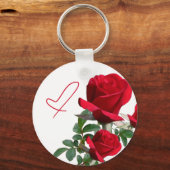 バラハートキーリング結婚式の引き出物 キーホルダー (正面)