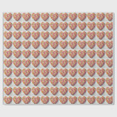 バラハートギフトラップ ラッピングペーパー (フラット)