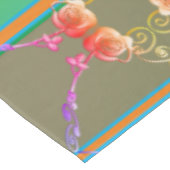 バラハートファベルグ様アプリコット&グリーンテーブルクロス テーブルクロス (アングル)