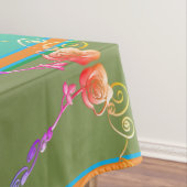 バラハートファベルグ様アプリコット&グリーンテーブルクロス テーブルクロス (インサイチュ)