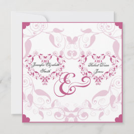 バラハートフローラ結婚式招待状 招待状