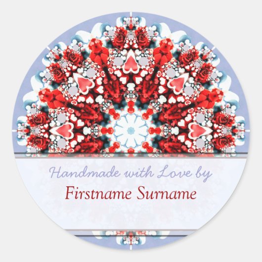 バラハートマンダララベル/ステッカー ラウンドシール (正面)