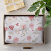 バラハートレターバレンタインデー 薄葉紙 (ギフト)