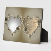 バラハート結婚フレームの記念日1写真 フォトプラーク (側面)