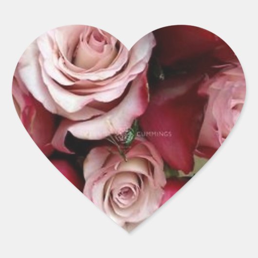 バラハート結婚式用シール ハートシール (正面)