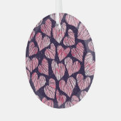 バラハート：水の色のシームレスなパターン。 ガラスオーナメント (正面左)