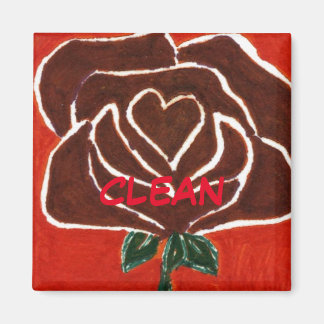 「バラハート#7」クリーン食洗機状態磁石 マグネット