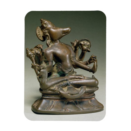 バラハ、グルジャラ・プラティハラ、タミル・ナードゥ(ブロンズ) マグネット (縦)