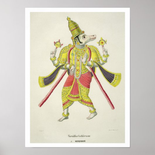 バラハ、デ・マレット（カラーリトボ）による彫刻 ポスター (正面)