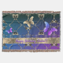 バラバタフライパープル スローブランケット