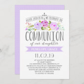 バラバナー |ガールコミュニオン招待状 |紫 招待状 (正面/裏面)