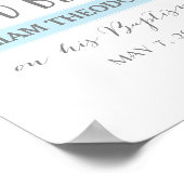 バラバナー |神の祝福 |青いバプテスマのサイン ポスター (角)