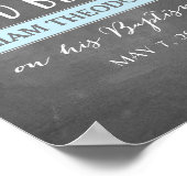 バラバナー |神の祝福 | Blue Chalkバプテスマのサイン ポスター (角)