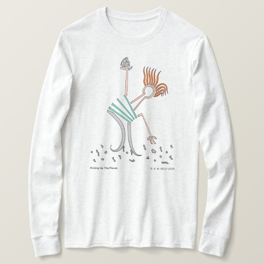 バラバラのものを拾う - ウェアラブルアート - Tシャツ (デザイン正面)
