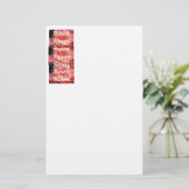 バラバラバラ 文房具 ピンクのバラ 花 便箋 (スタンド正面)