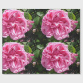 バラバラピンクヴィンテージキャベツ花フローラ ラッピングペーパー (フラット)