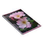 バラバラピンクヴィンテージワイルドレトロフラワーフローラ ノートブック (右側)