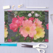 バラバラワイルドレッドイエローパターンフローラ花 薄葉紙 (クラフト)