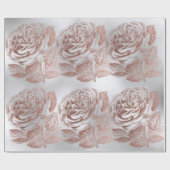 バラバラ金ゴールドパステルメタリックフローラシルバーグレー ラッピングペーパー (フラット)