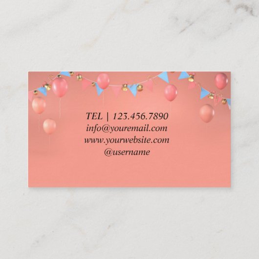 バラバルーン計画および名刺の設計 名刺 (裏面)