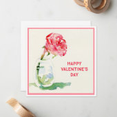 バラバレンタイン5.25x5.25平方フラットカード ノートカード (正面/裏面インサイチュ)