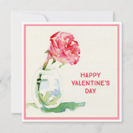 バラバレンタイン5.25x5.25平方フラットカード ノートカード