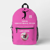 バラバレーボールバックパック女子プレーヤースポーツ1 プリントバックパック (正面)