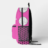 バラバレーボールバックパック女子プレーヤースポーツ プリントバックパック (右)