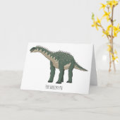 バラパサウルス漫画イラストレーション カード (黄色い花)