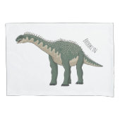 バラパサウルス漫画イラストレーション 枕カバー (正面)